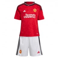 Manchester United Antony #21 Domáci Detský futbalový dres 2023-24 Krátky Rukáv (+ trenírky)